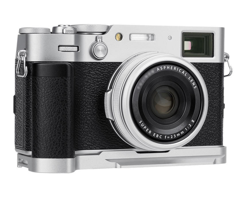 L-образная рукоятка для Fujifilm X100VI / X100V / X100F (серебристая)