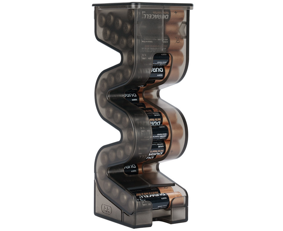 Стойка лестница для хранения AA батареек и аккумуляторов с тестером уровня заряда