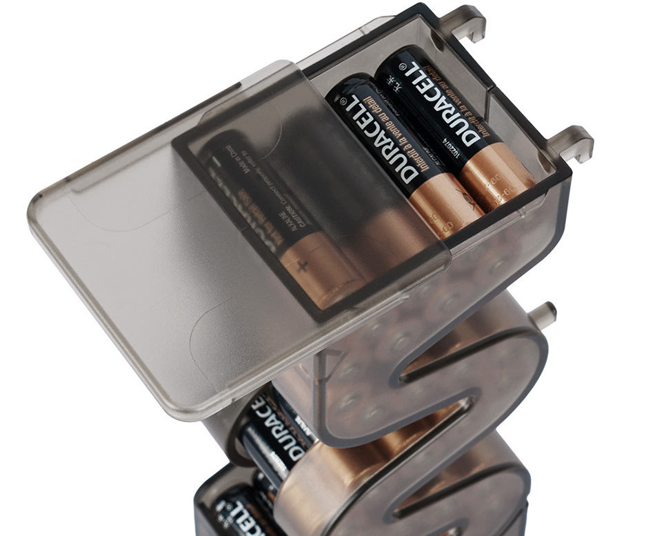 Стойка лестница для хранения AA батареек и аккумуляторов с тестером уровня заряда