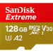 Карта памяти microSDXC UHS-I U3 Sandisk Extreme 128 Гб, 190 МБ/с, Class 10 V30 A2