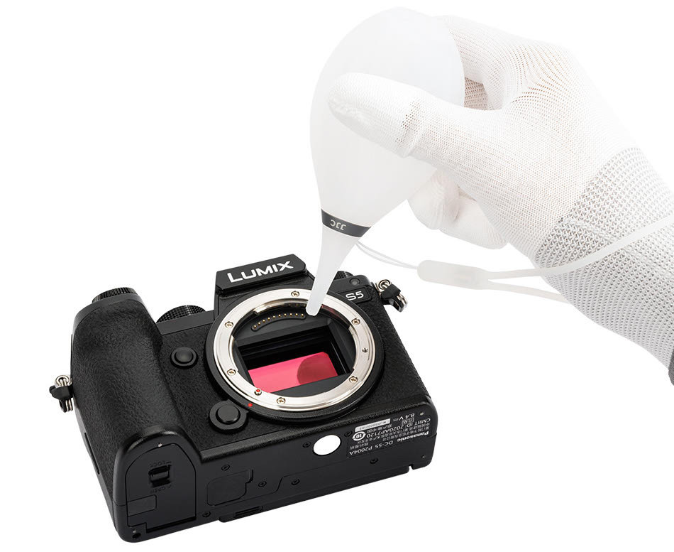 Груша воздушная для оптики с двумя клапанами, мягким соплом и ремешком (прозрачный цвет)