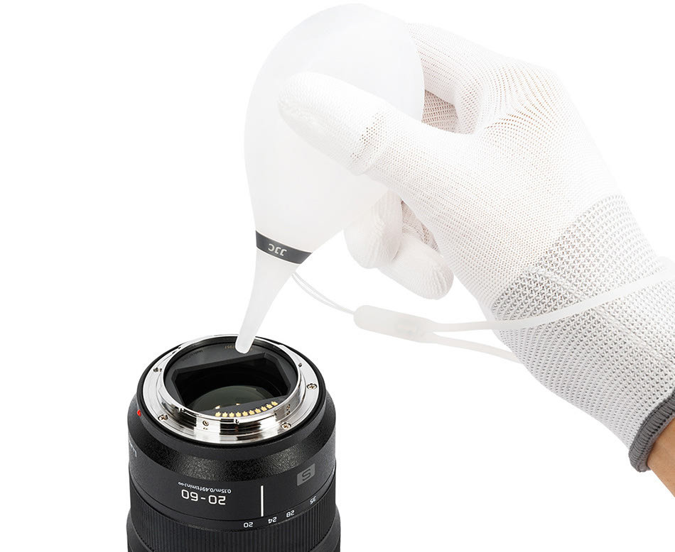 Груша воздушная для оптики с двумя клапанами, мягким соплом и ремешком (прозрачный цвет)