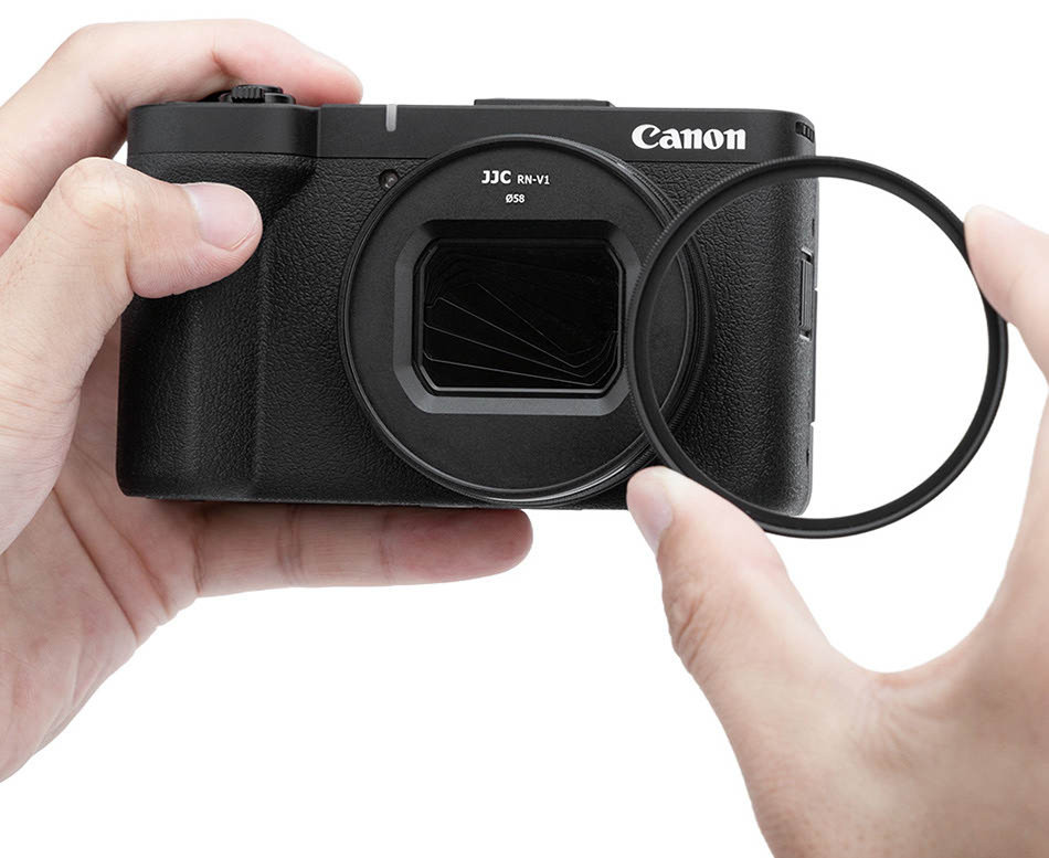 Переходное кольцо для Canon Powershot V1 на 58 мм с крышкой