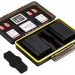 Бокс на два аккумулятора фотокамеры универсальный и карт памяти SD / MicroSD / XQD