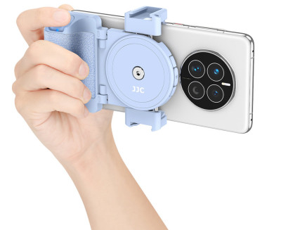 Рукоятка для смартфона с кнопкой спуска затвора (синий цвет)