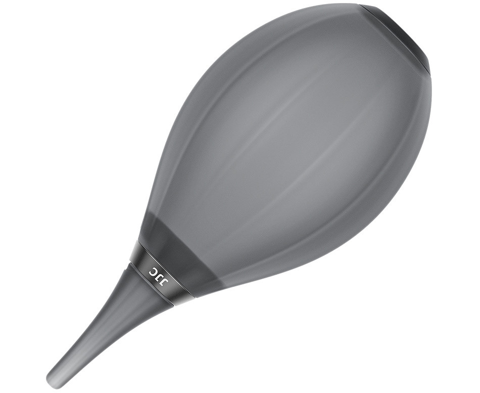 Груша воздушная для оптики с двумя клапанами, мягким соплом и ремешком (прозрачный чёрный)