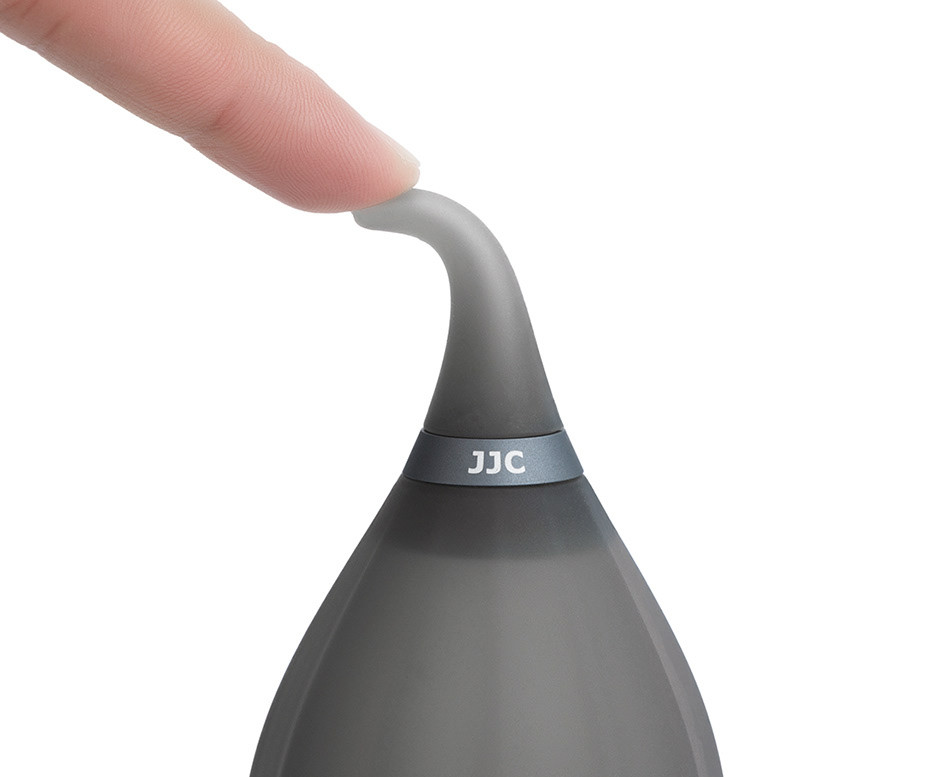 Груша воздушная для оптики с двумя клапанами, мягким соплом и ремешком (прозрачный чёрный)