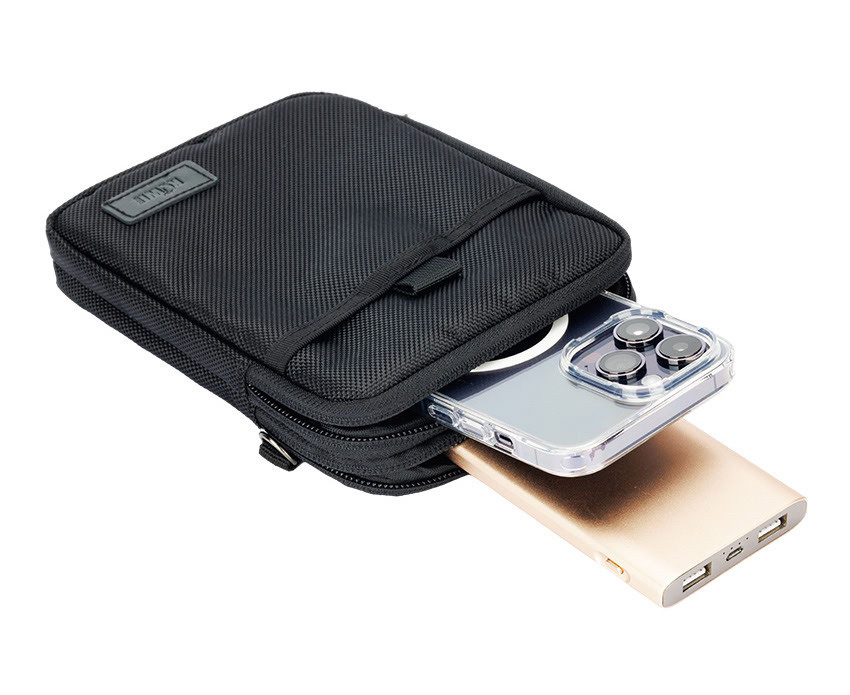 Сумка-чехол для смартфона и пауэрбанка (чёрный цвет)