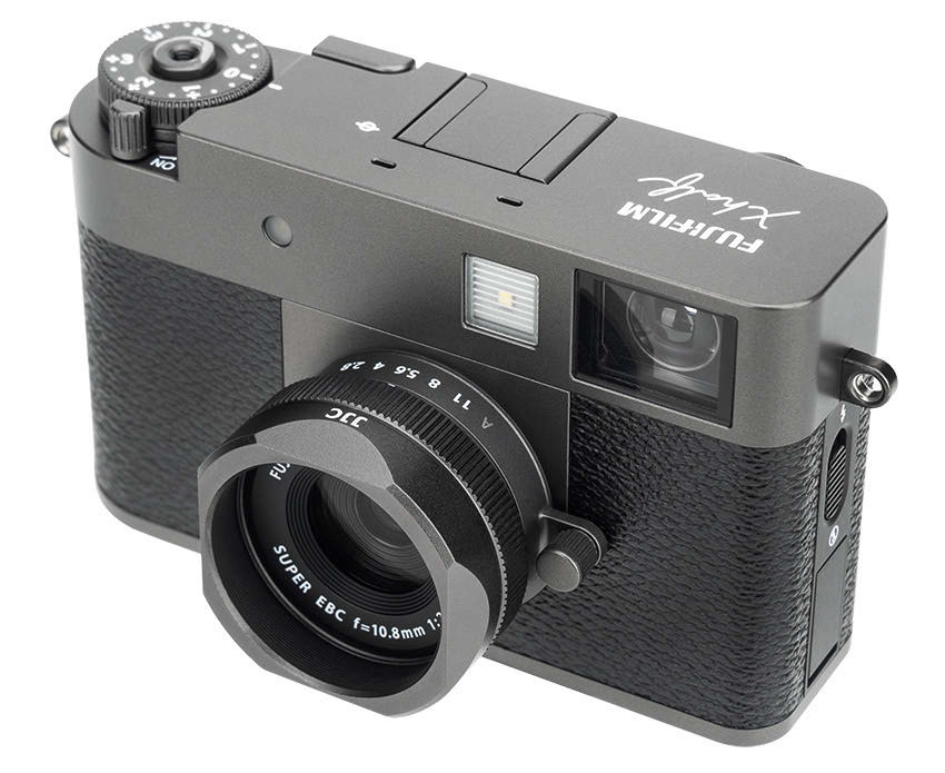 Бленда квадратная с крышкой для Fujifilm X Half (тёмно-серый цвет)