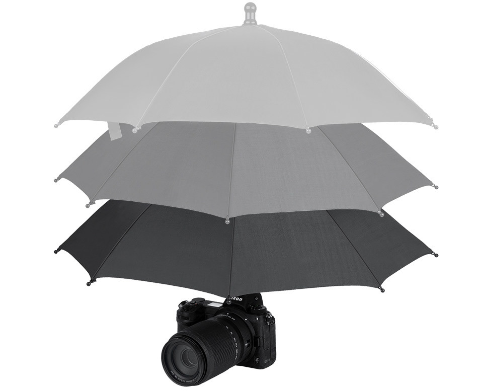 Зонт для фотокамеры с шаровой головой и холодным башмаком (размер XL, 50 см)