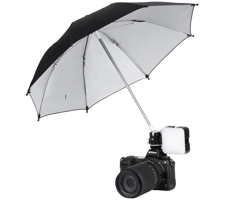 Зонт для фотокамеры с шаровой головой и холодным башмаком (размер XL, 50 см)