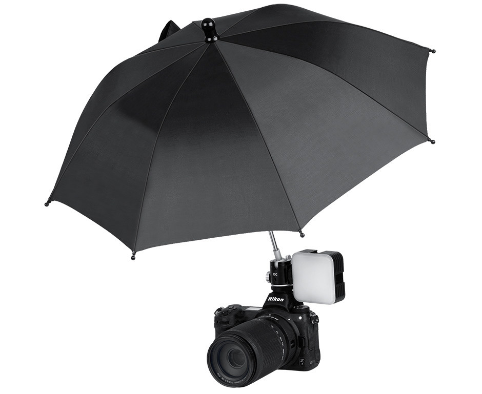 Зонт для фотокамеры с шаровой головой и холодным башмаком (размер XL, 50 см)