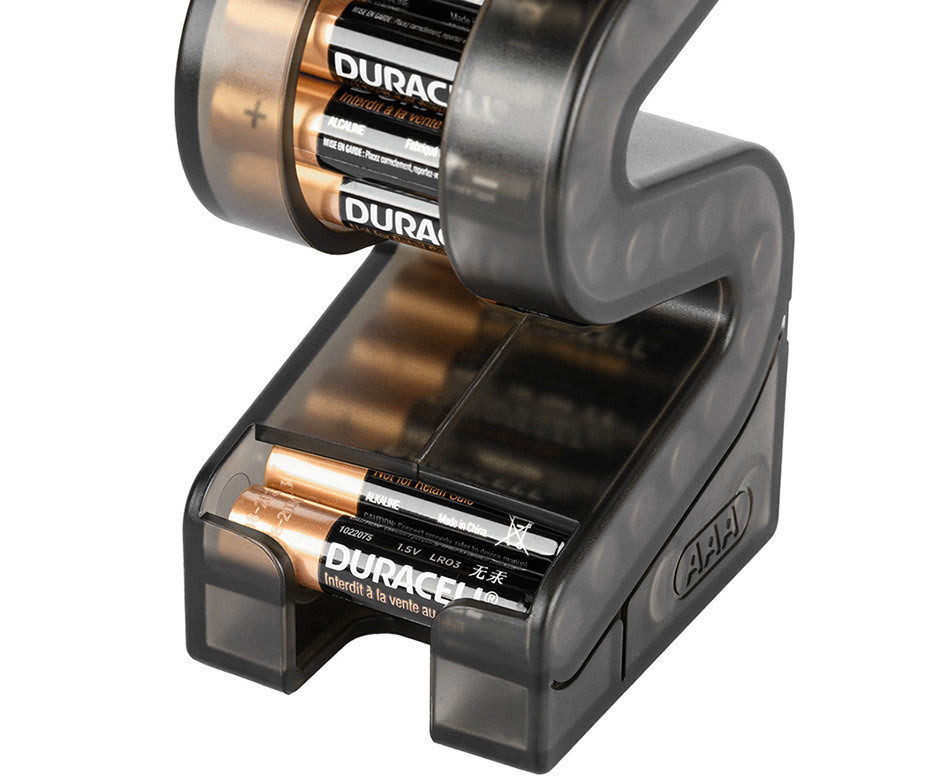 Стойка лестница для хранения AAA батареек и аккумуляторов с тестером уровня заряда